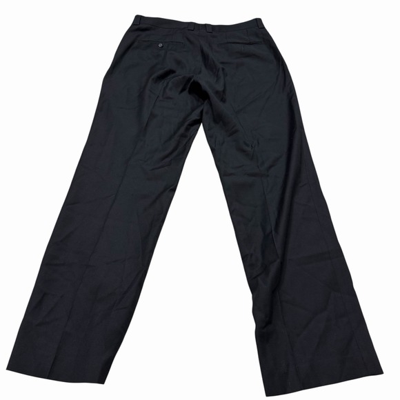 Lauren Ralph Lauren Wool Cashmere Dress Pants Mens Black Flat Front *Defects* - Picture 3 of 14